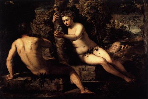 Tintoretto: The Temptation of Adam - Ádám kísértése